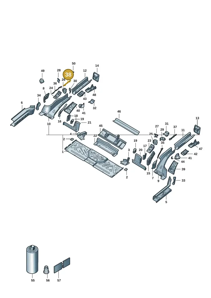 1EA804586 — SEAT Tavascan Cupra (2023-) diagram 11a803020, position 38