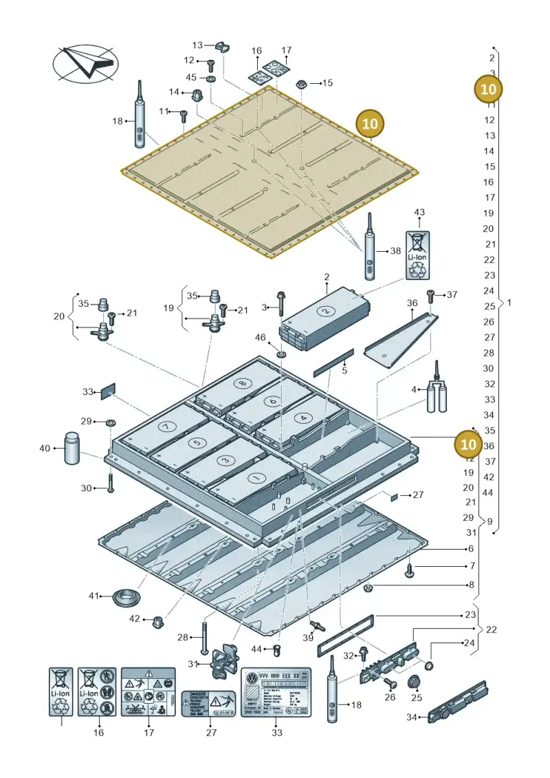 1EA804841AB — SEAT EBoost CUPRA (2021-) diagram 052915050, position 10