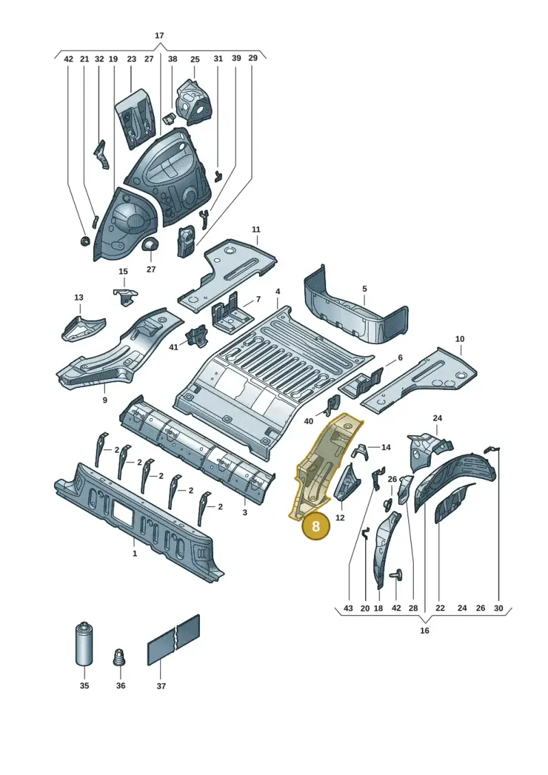1EA804911 — SEAT Tavascan Cupra (2023-) diagram 11a803015, position 8