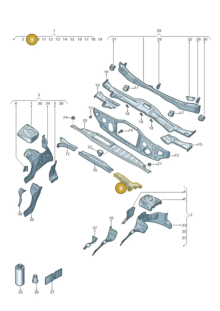 1EA805397 — SEAT EBoost CUPRA (2021-) diagram 10a803005, position 9
