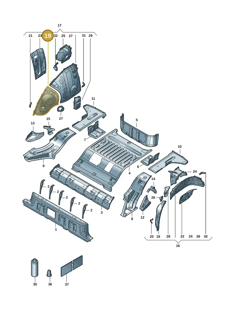 1EA809688 — SEAT EBoost CUPRA (2021-) diagram 10a803015, position 19