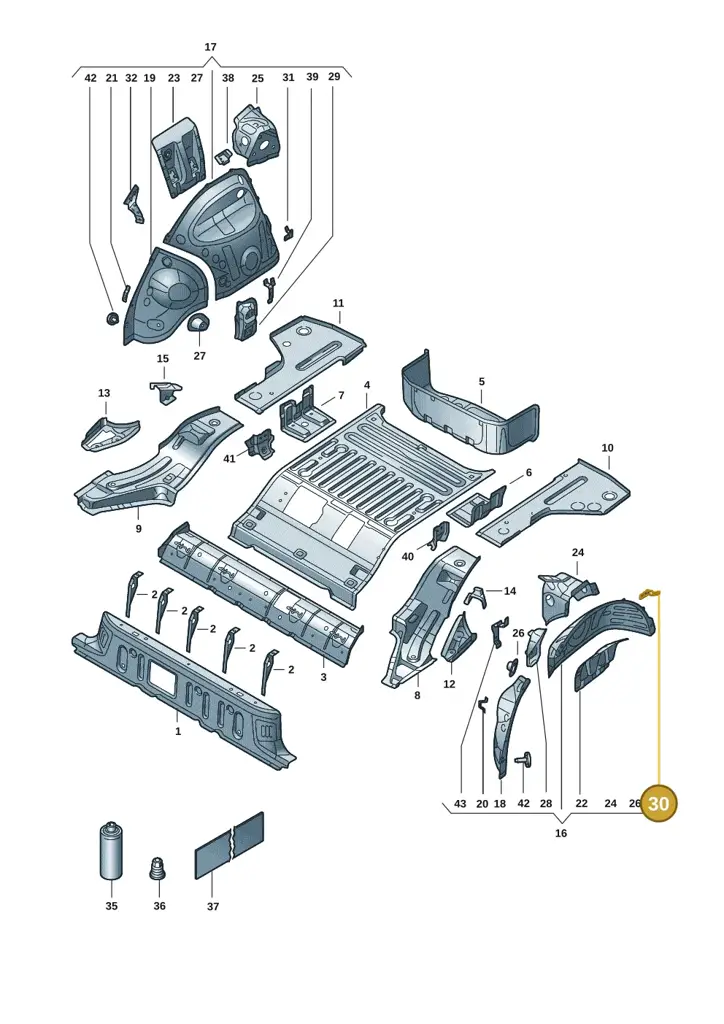 1EA813695 — SEAT Tavascan Cupra (2023-) diagram 11a803015, position 30