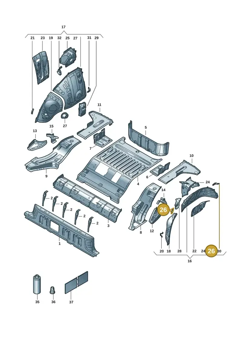 1EA813721 — SEAT EBoost CUPRA (2021-) diagram 10a803015, position 26