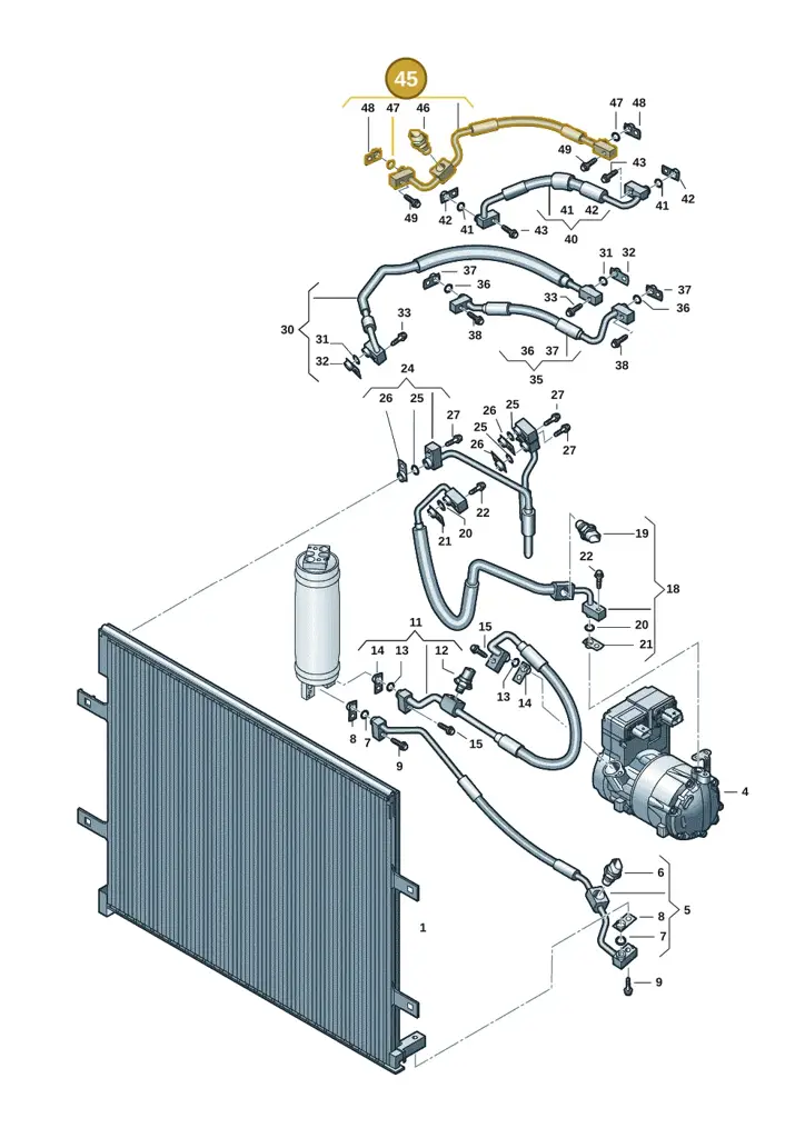 1EA816534F — SEAT EBoost CUPRA (2021-) diagram 10a260500, position 45