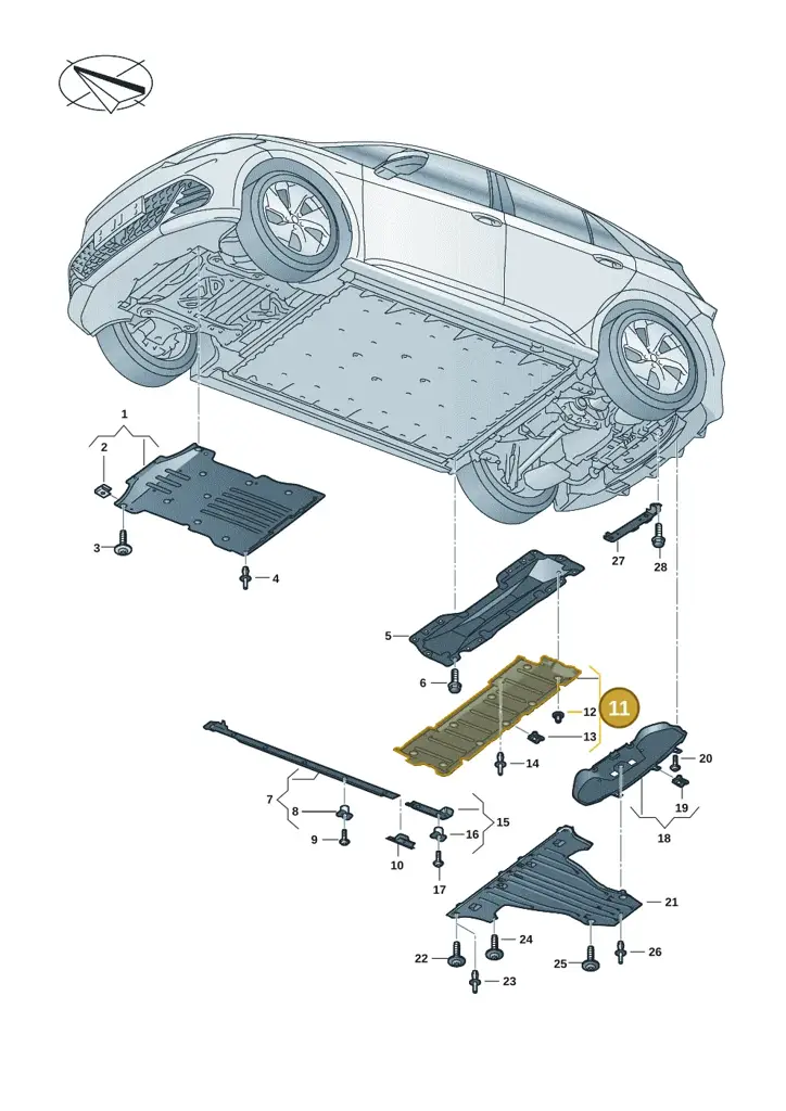 1EA825101G — SEAT EBoost CUPRA (2021-) diagram 10s825000, position 11
