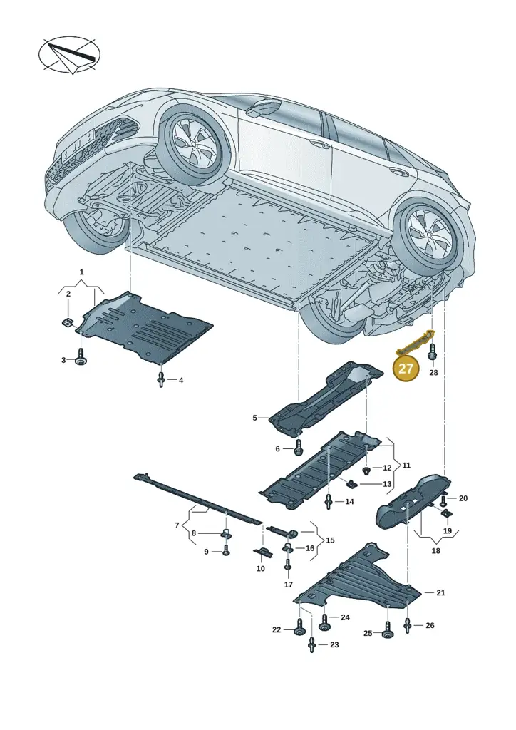 1EA825921B — SEAT EBoost CUPRA (2021-) diagram 10s825000, position 27