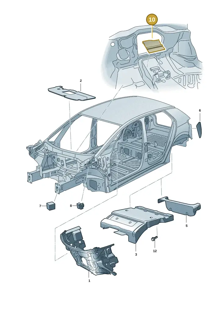 1EA863589B — SEAT EBoost CUPRA (2021-) diagram 10a863200, position 10