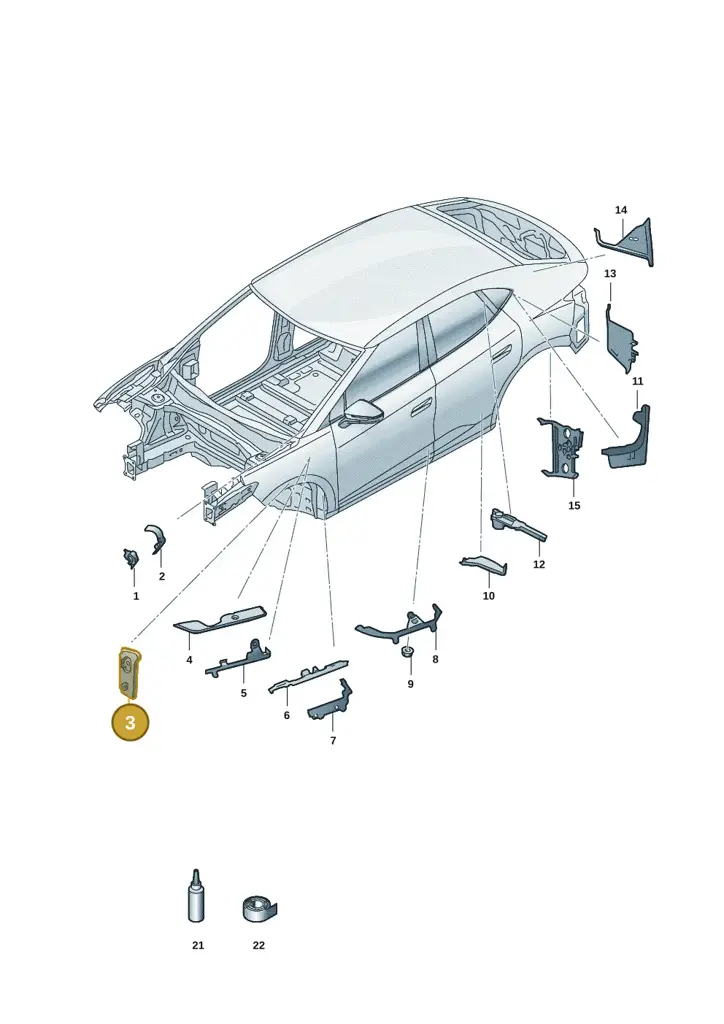 1EA864421 — SEAT Tavascan Cupra (2023-) diagram 11h864000, position 3