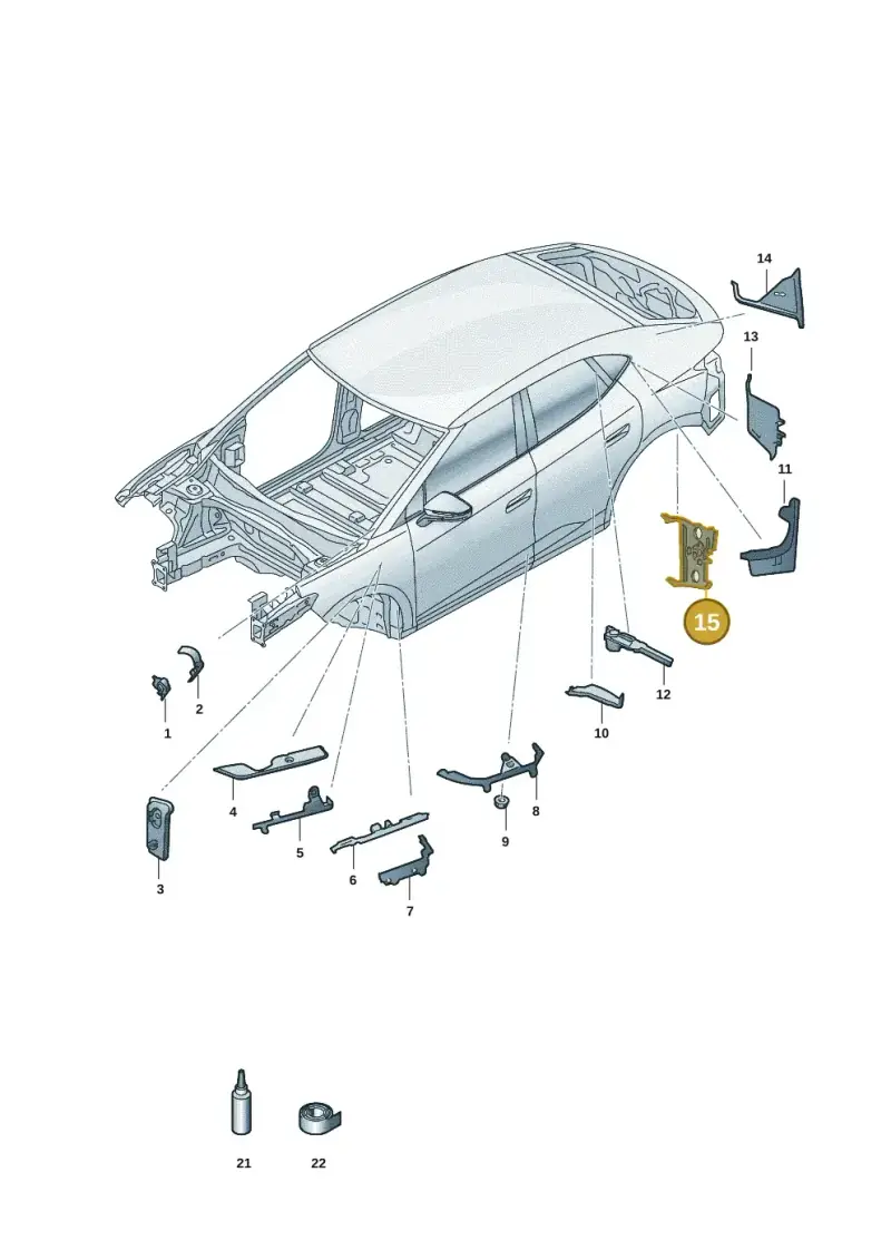 1EA864625 — SEAT Tavascan Cupra (2023-) diagram 11h864000, position 15