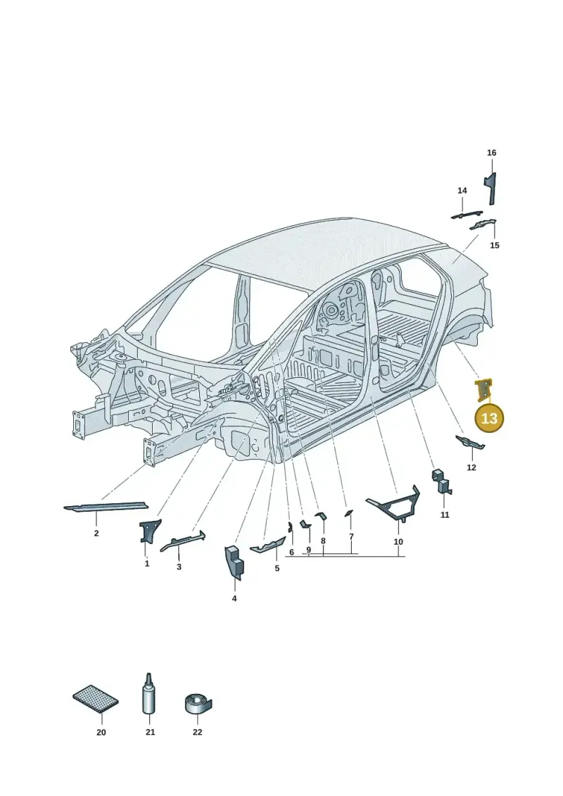 1EA864626 — SEAT EBoost CUPRA (2021-) diagram 10a864000, position 13