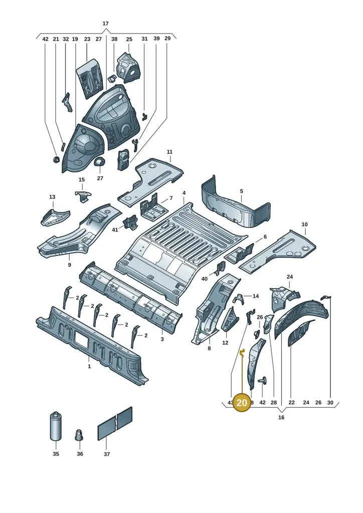 1EA868741 — SEAT Tavascan Cupra (2023-) diagram 11a803015, position 20