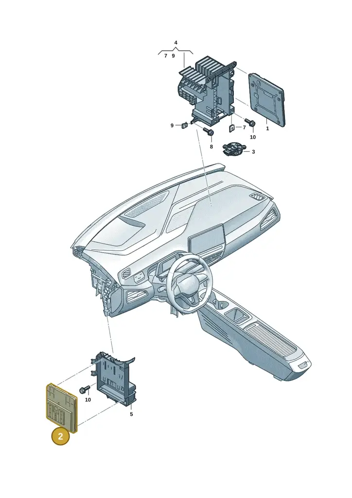 1EA937089S — SEAT EBoost CUPRA (2021-) diagram 10a937050, position 2