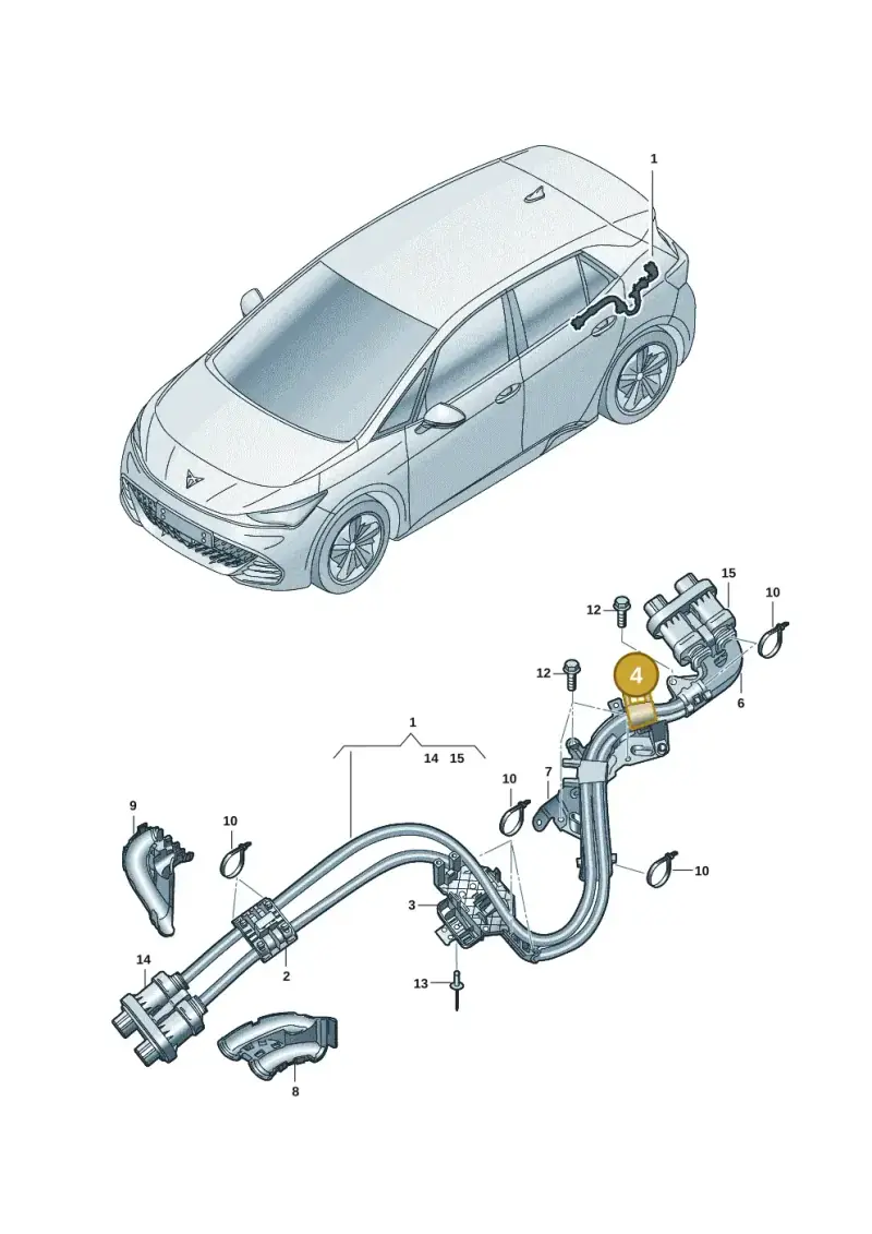 1EA937545 — SEAT EBoost CUPRA (2021-) diagram 10s970008, position 4