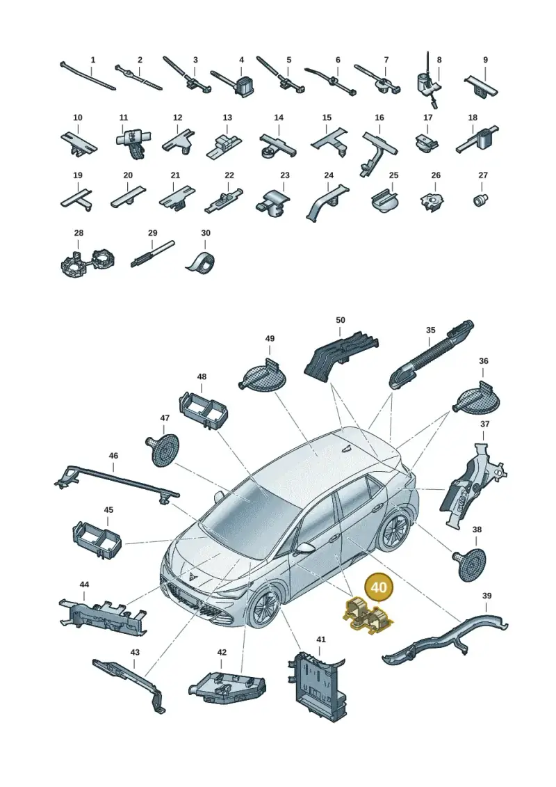 1EA937546 — SEAT EBoost CUPRA (2021-) diagram 10s971082, position 40