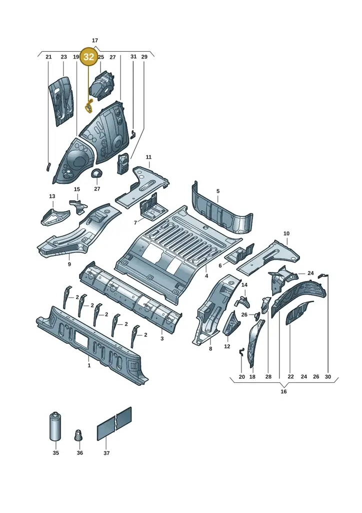 1EA971530 — SEAT EBoost CUPRA (2021-) diagram 10a803015, position 32