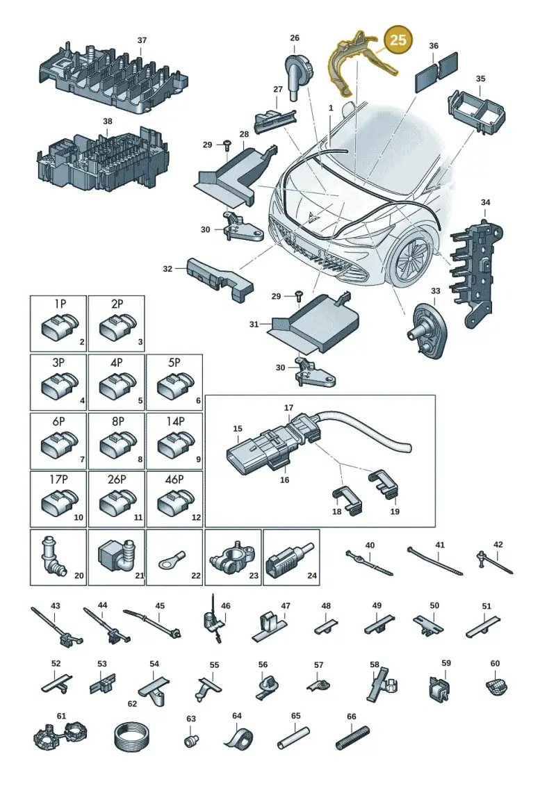 1EA971615P — SEAT EBoost CUPRA (2021-) diagram 10s971080, position 25