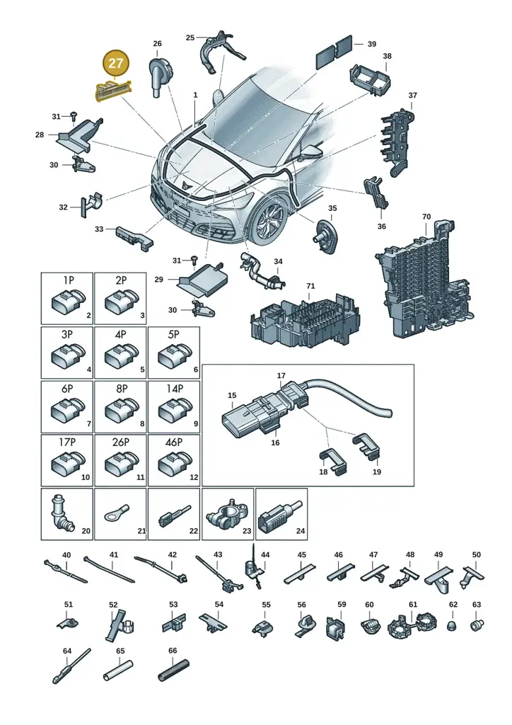 1EA971615R — SEAT Tavascan Cupra (2023-) diagram 20h971080, position 27