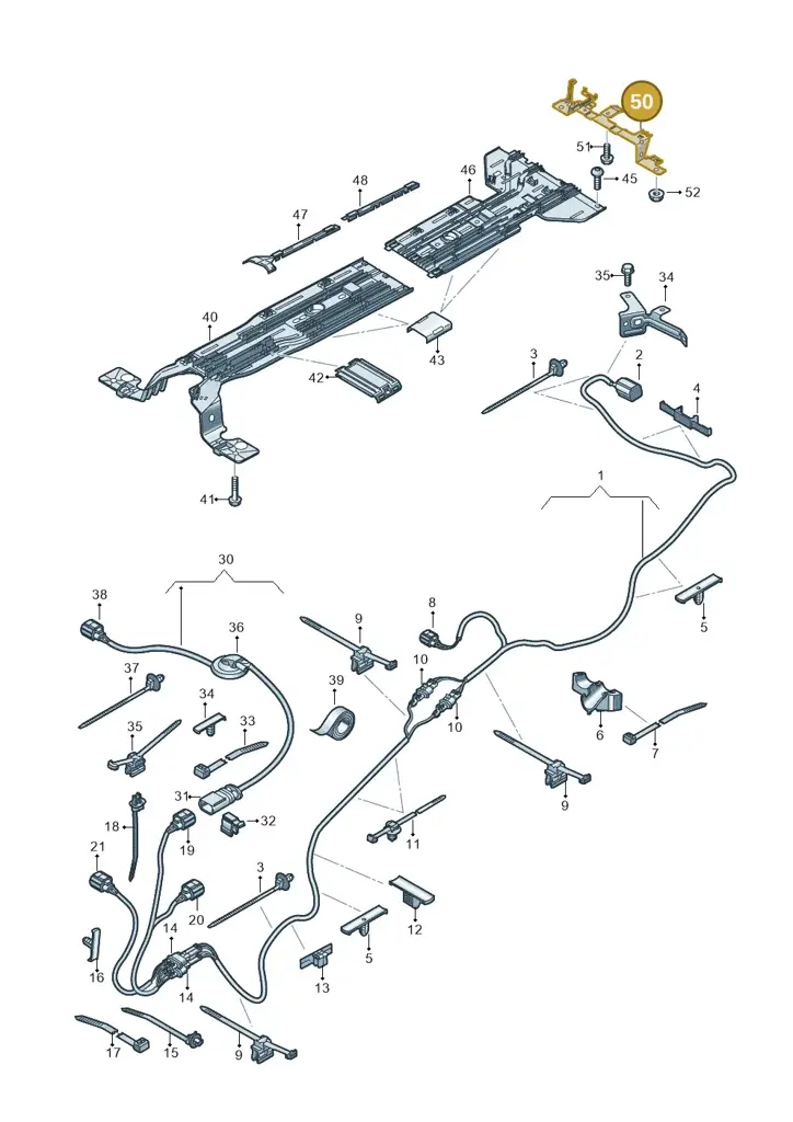 1EA971844A — SEAT Tavascan Cupra (2023-) diagram 20h970012, position 50