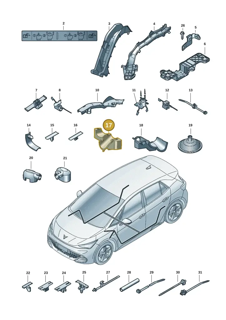1EA971850 — SEAT EBoost CUPRA (2021-) diagram 10s972001, position 17