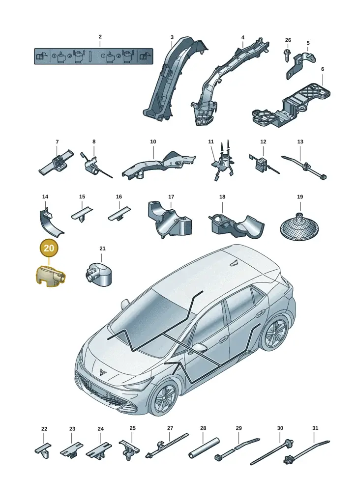 1EA971921 — SEAT EBoost CUPRA (2021-) diagram 10s972001, position 20