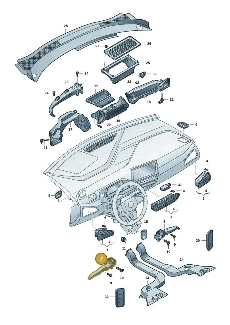 1EC819151D — SEAT EBoost CUPRA (2021-) diagram 10a819300, position 7