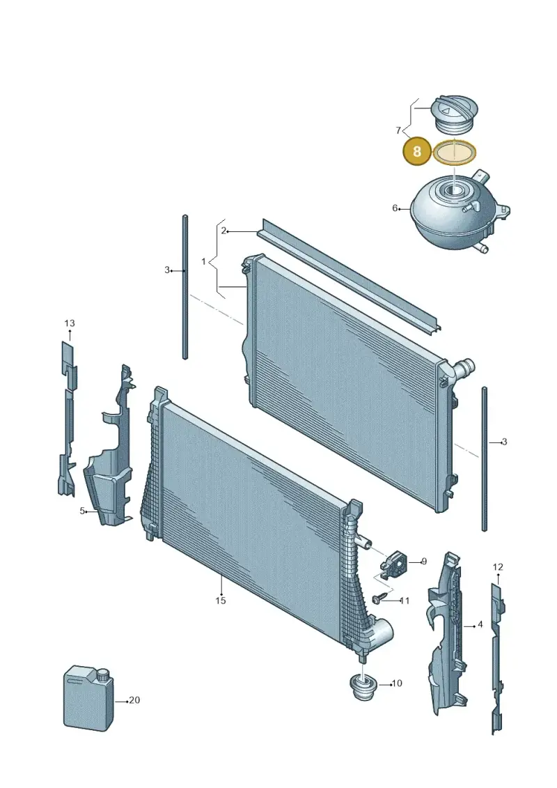 1H0121687A — SEAT Formentor TSI CUPRA (2020-) diagram 746121850, position 8