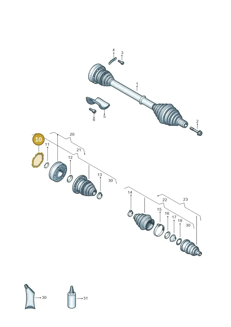 1H0407309A — SEAT Altea XL Reference (2010-2013) diagram 460407200, position 10