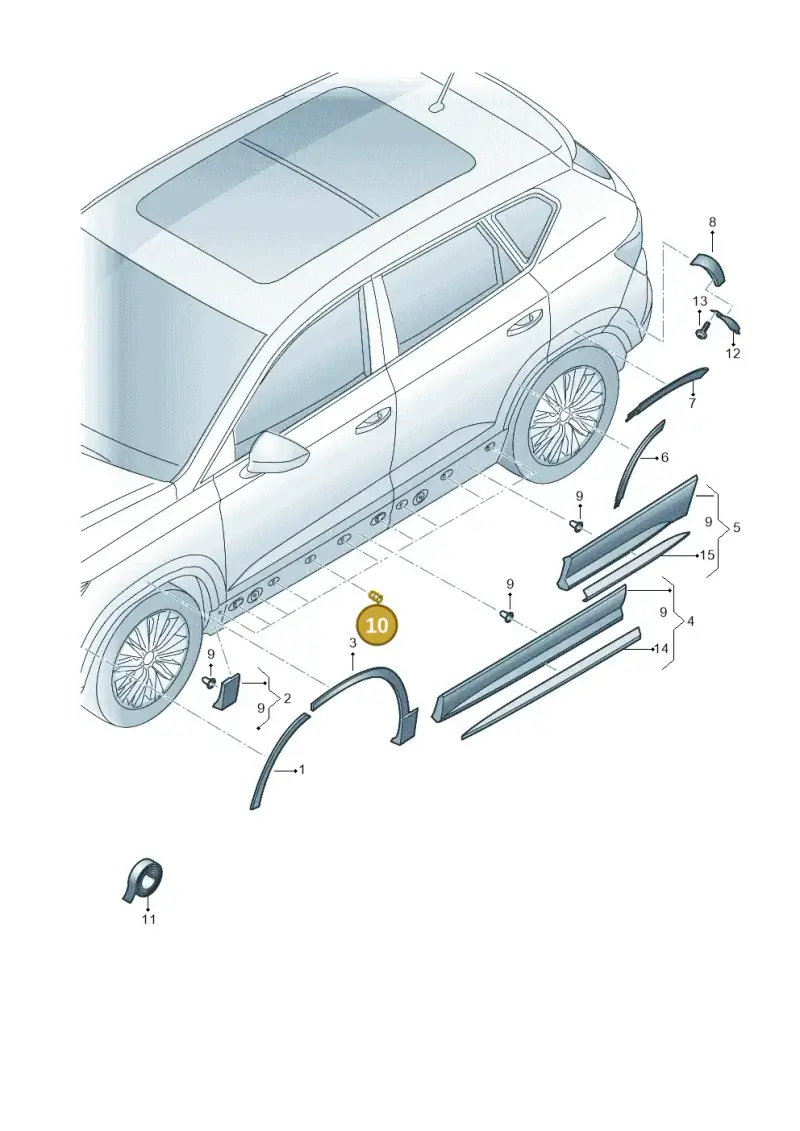 1H0853586 — SEAT Ateca Style (2016-) diagram 893853300, position 10