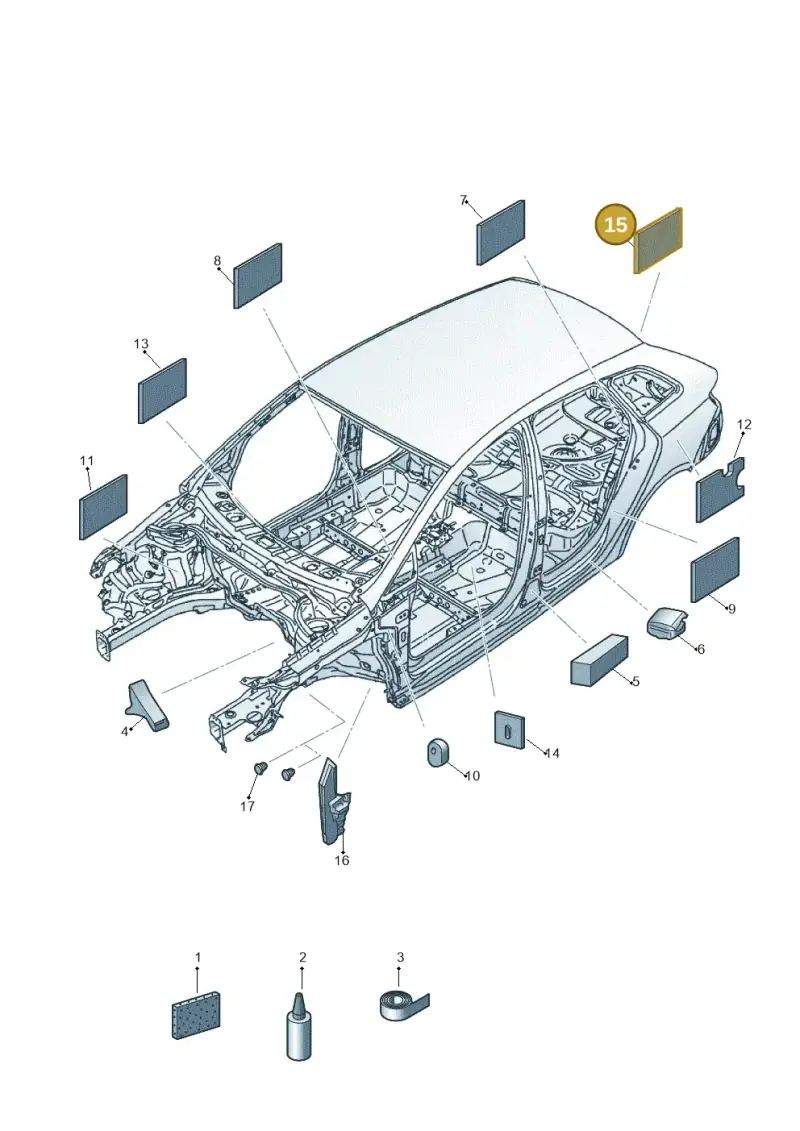 1H9864733 — SEAT Ibiza Stylance (2015-) diagram 879864000, position 15