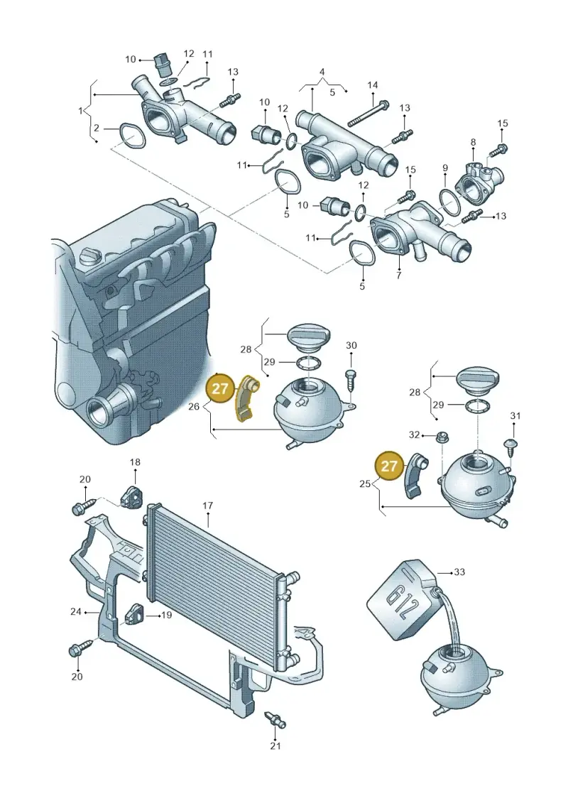1J0121422 — SEAT Ibiza Reference (2012-2012) diagram 194121750, position 27