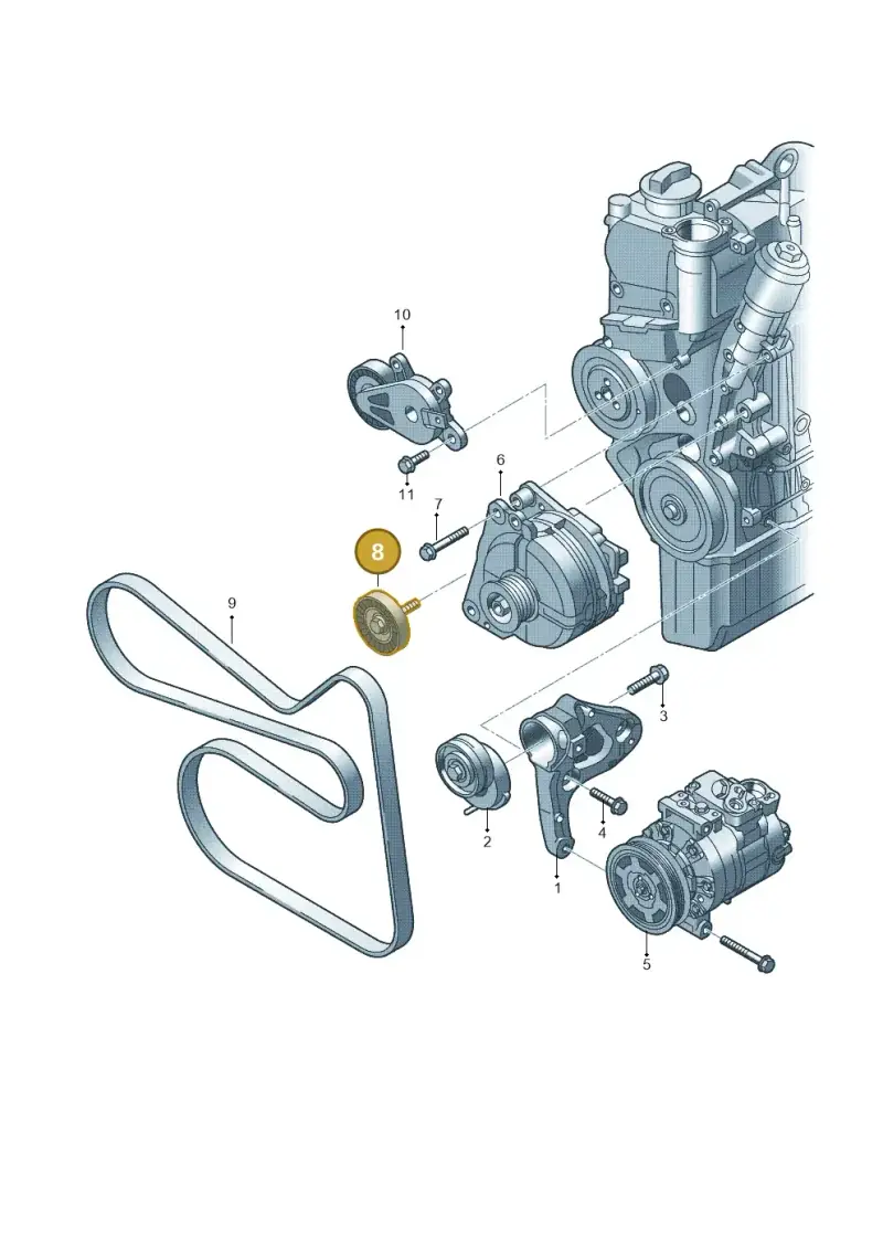 1J0145276B — SEAT Altea XL Reference (2013-2013) diagram 678903400, position 8