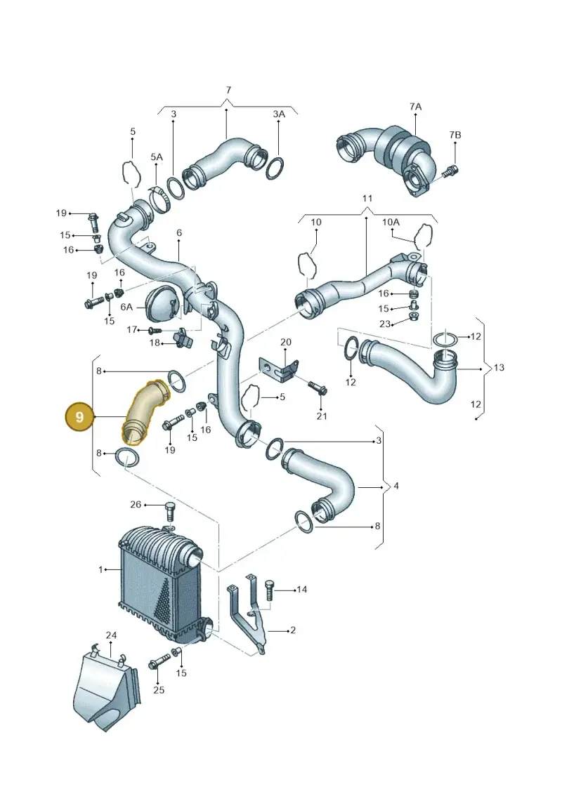 1J0145834AB — SEAT TOLEDO/LEON/LEON-4 (2001-2006) diagram 268145850, position 9