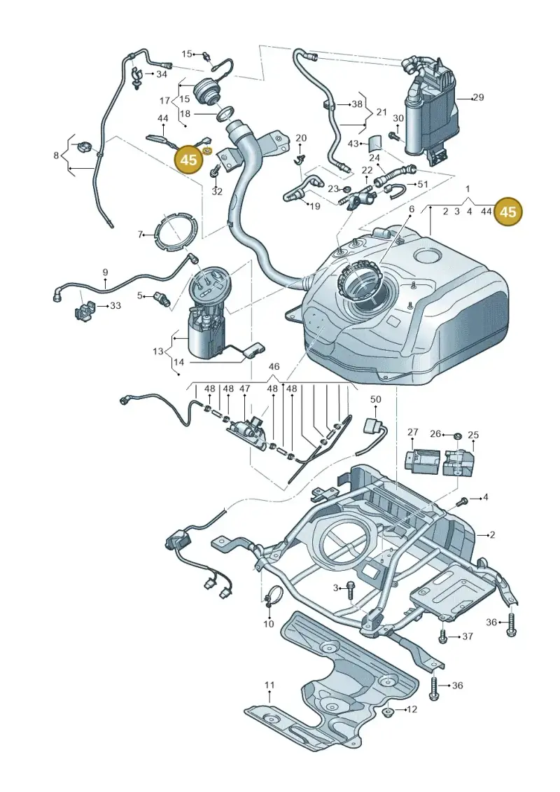 1J0201048C — SEAT Formentor TSI CUPRA (2020-) diagram 596201040, position 45