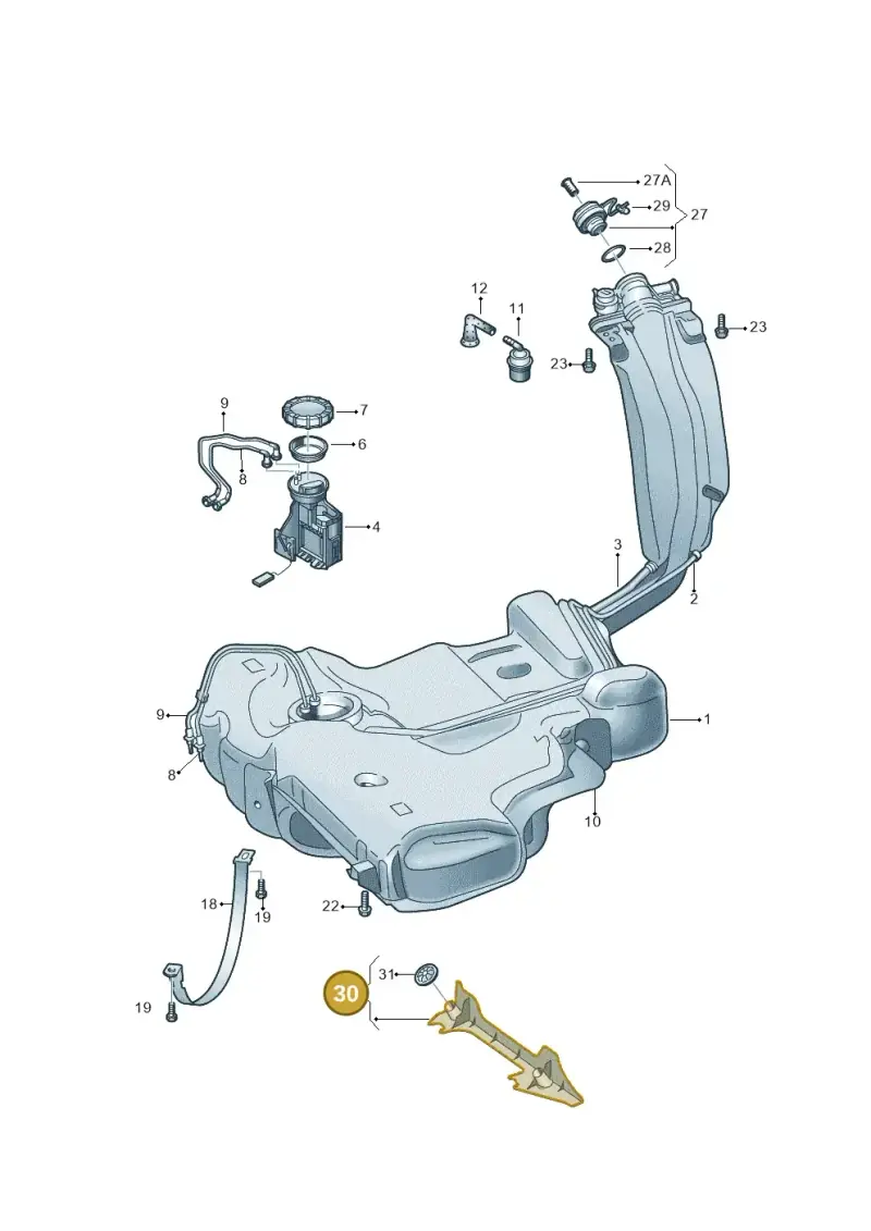 1J0201429A — SEAT Toledo Reference (2015-2019) diagram 740201100, position 30