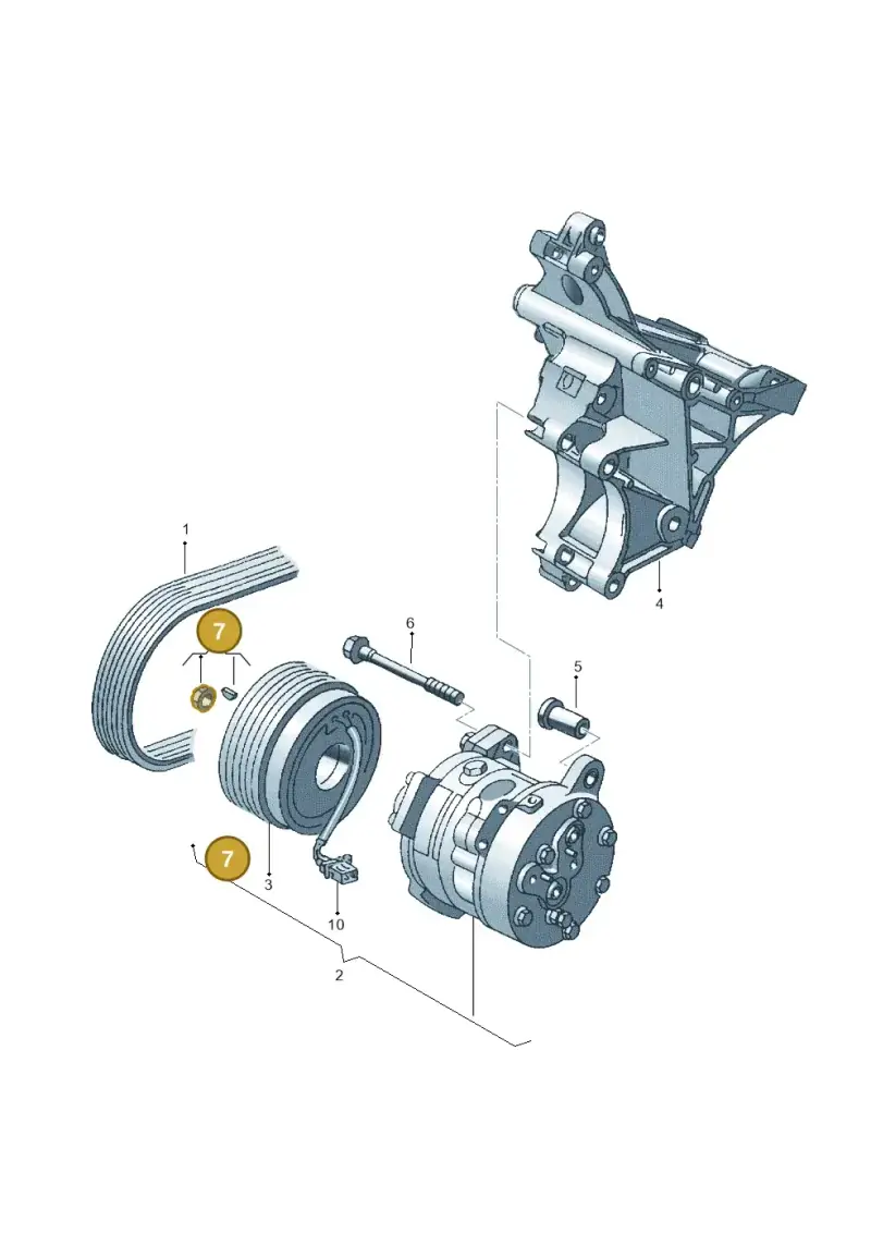 1J0298012 — SEAT TOLEDO/LEON/LEON-4 (2001-2006) diagram 268260100, position 7