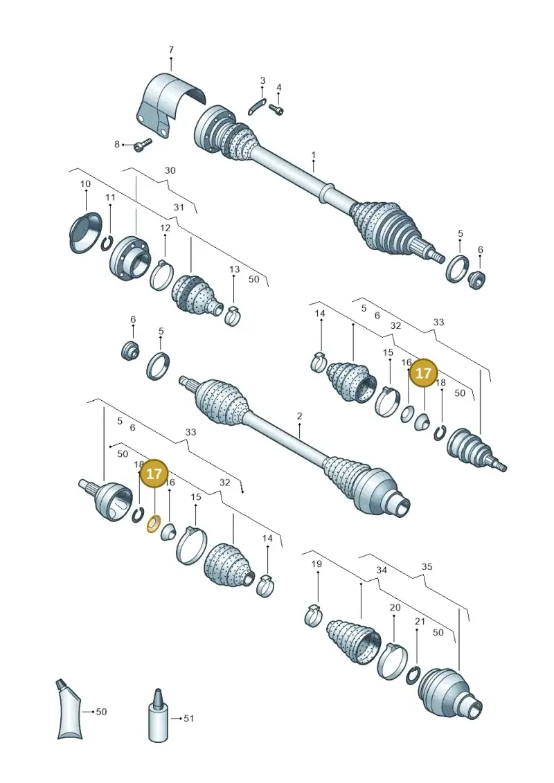 1J0407295 — SEAT Toledo Reference (2015-2019) diagram 773407600, position 17