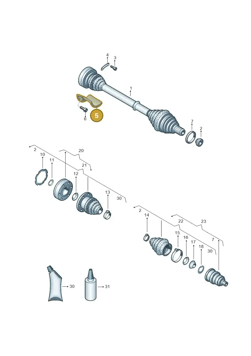 1J0407721B — SEAT Ibiza Reference (2011-2012) diagram 461407200, position 5