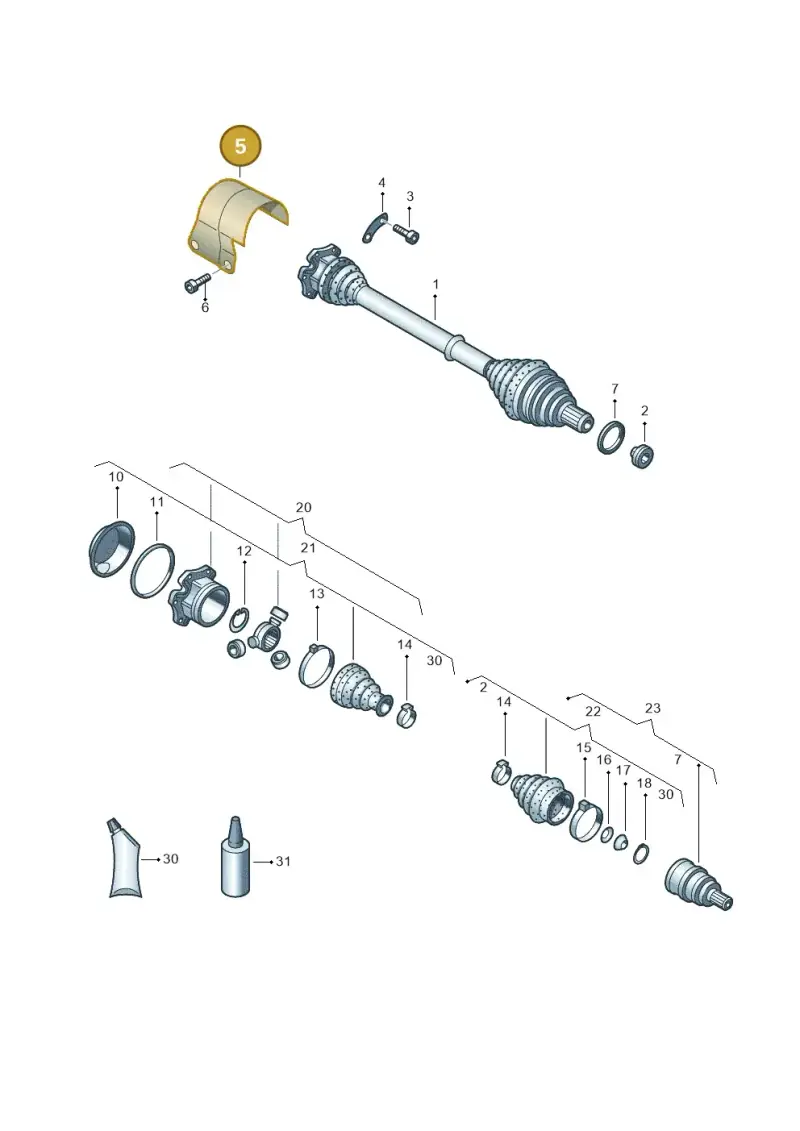 1J0407721B — SEAT Ibiza Reference (2008-2011) diagram 461407360, position 5