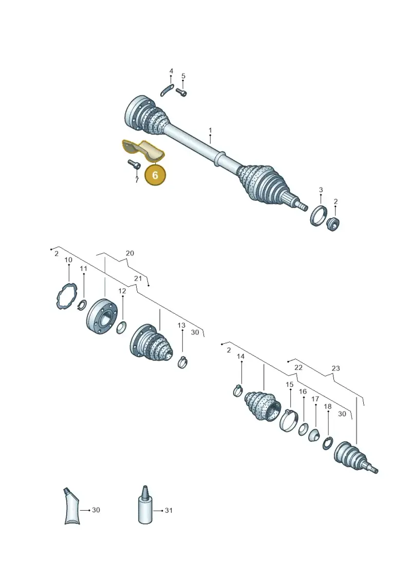 1J0407721B — SEAT Toledo Reference (2012-2015) diagram 672407500, position 6