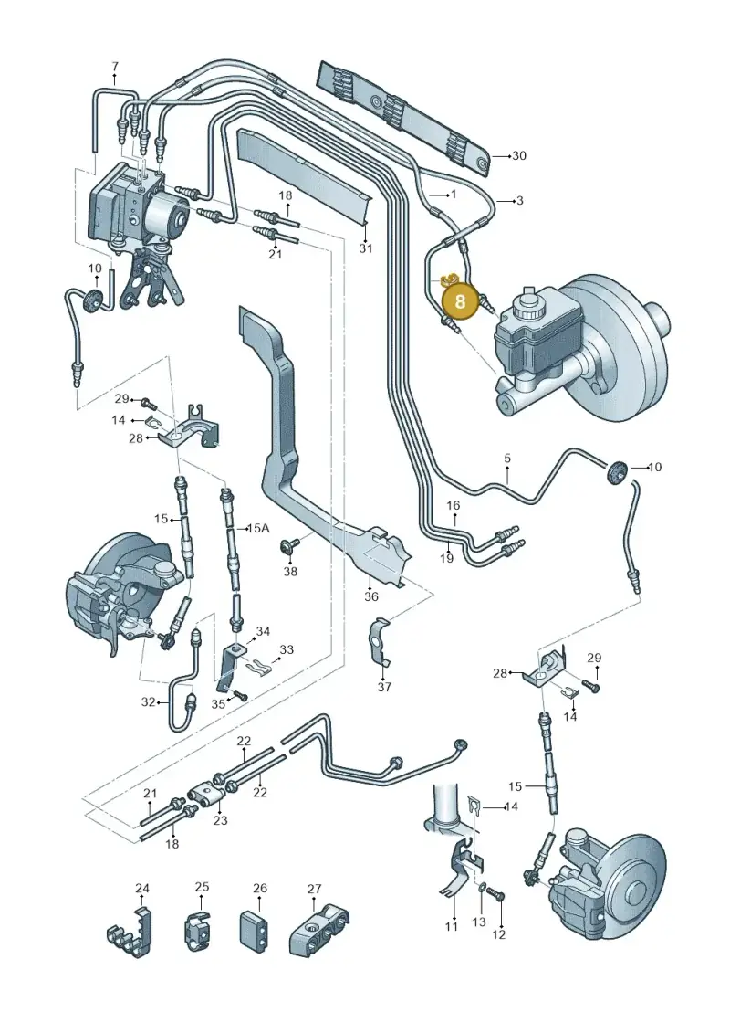 1J0611853A — SEAT Altea XL Reference (2013-2013) diagram 412611200, position 8