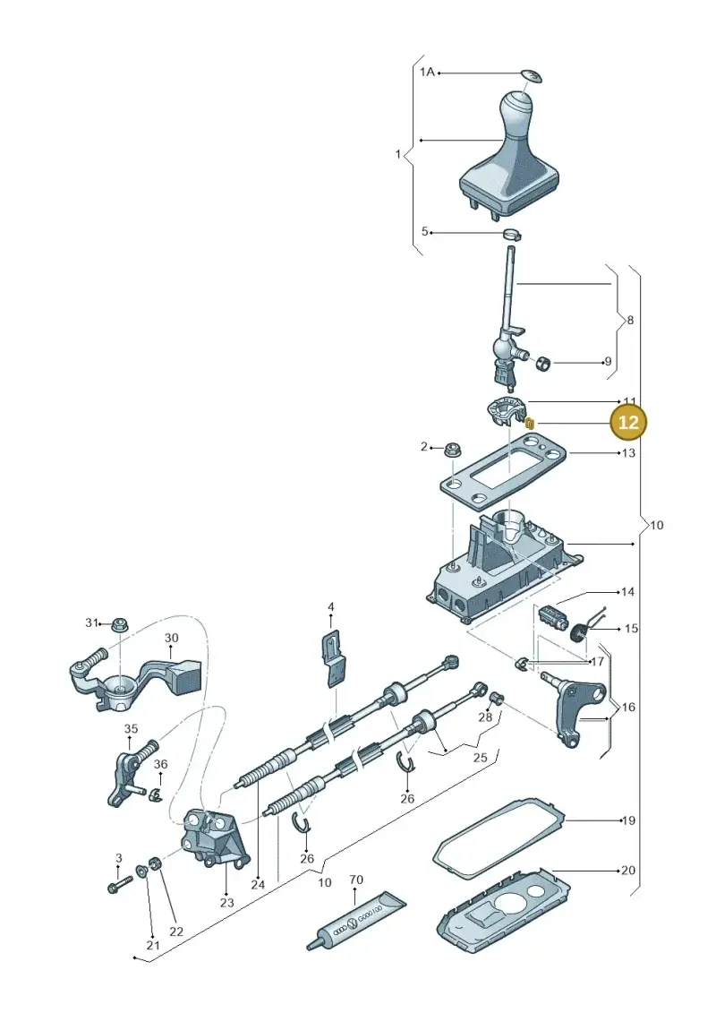 1J0711047 — SEAT Mii reference (2011-2019) diagram 723711300, position 12