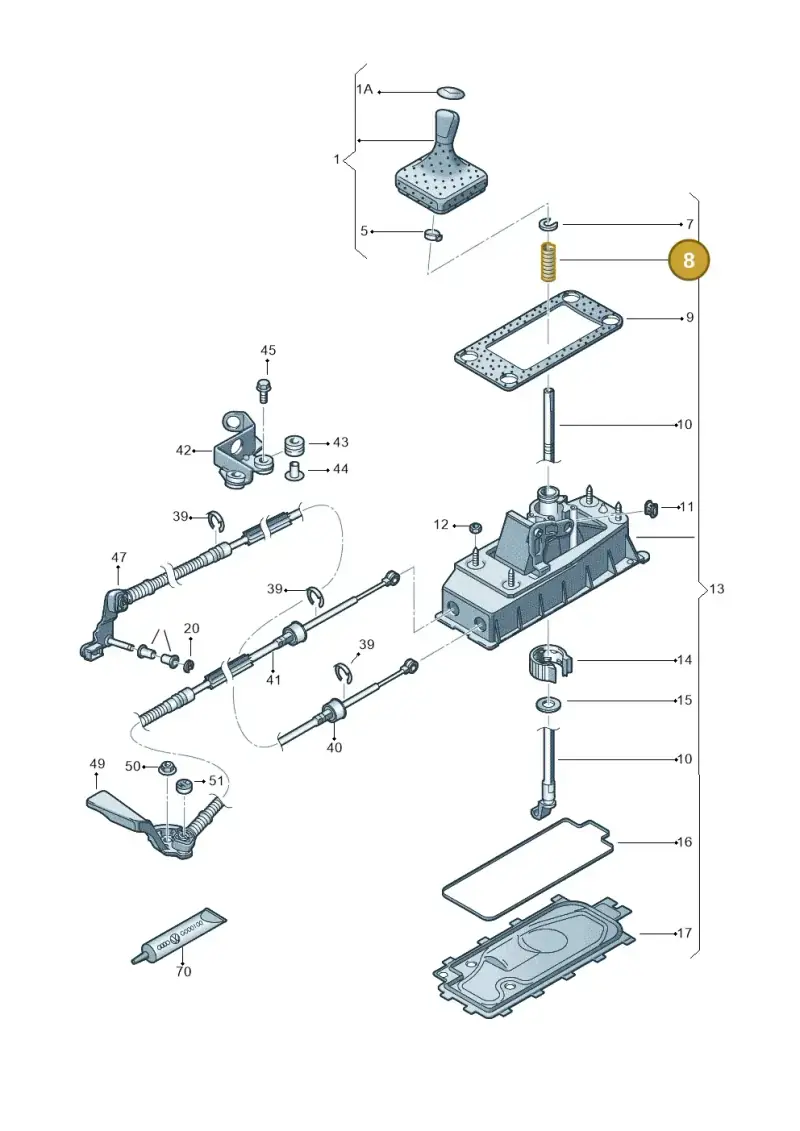 1J0711197A — SEAT Ibiza Stylance (2015-) diagram 672711300, position 8