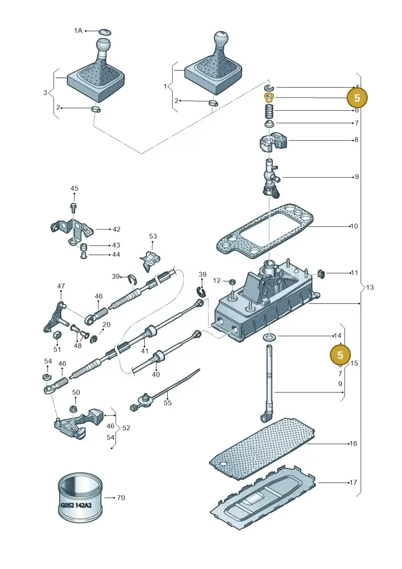 1J0711217 — SEAT Altea XL Reference (2013-2013) diagram 649711300, position 5