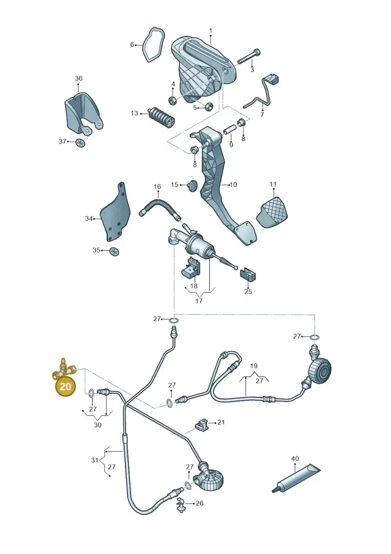 1J0721468E — SEAT Alhambra Stylance (2015-2022) diagram 863721250, position 20