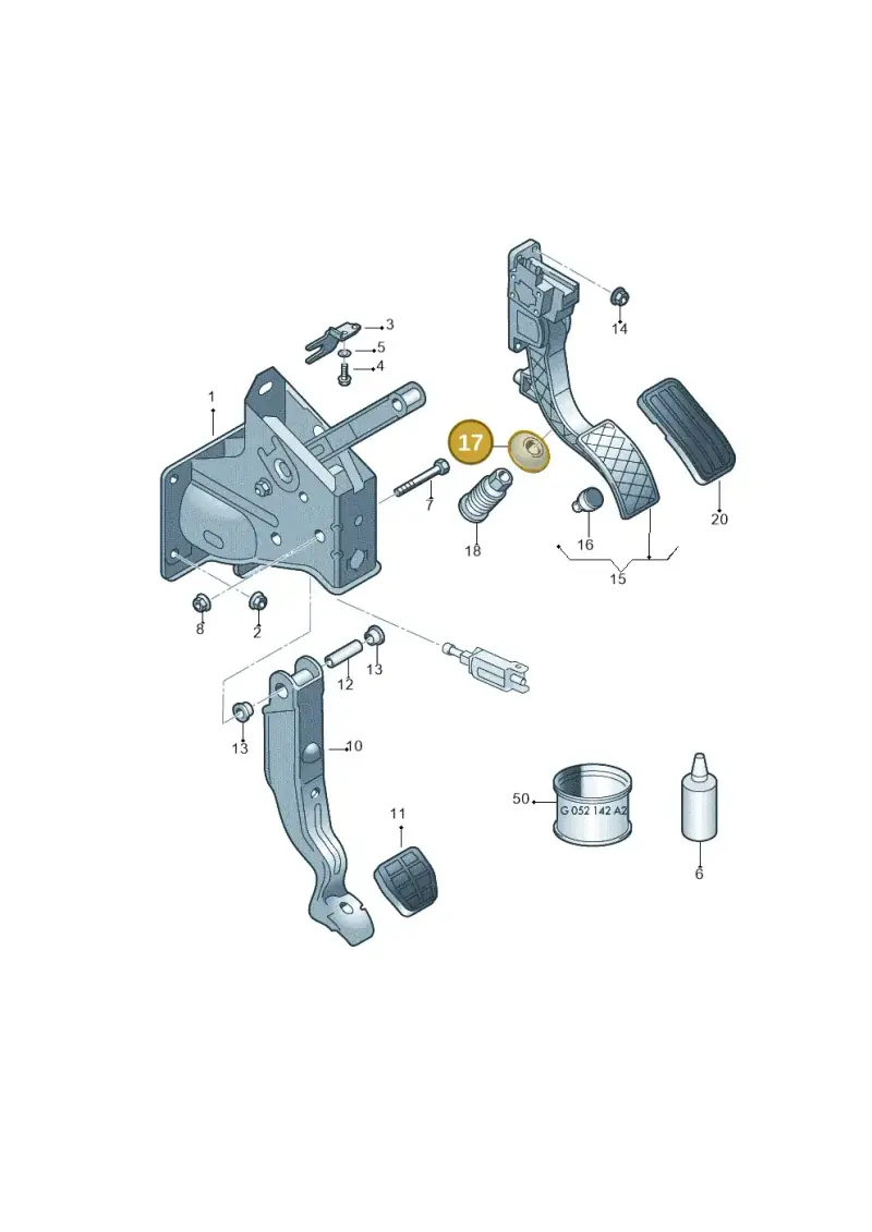 1J0723528 — SEAT IBIZA                  06> (2005-) diagram 210721600, position 17