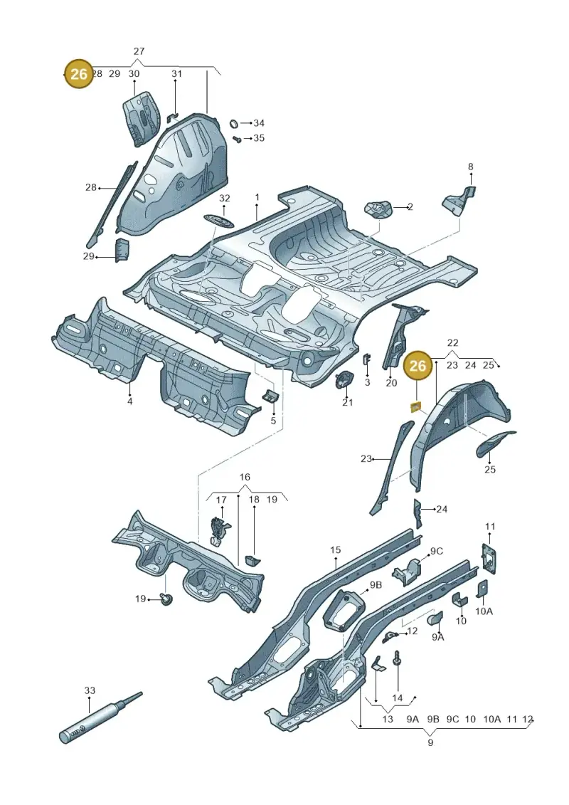 1J0804299 — SEAT Leon ST Stylance (2016-2020) diagram 830803010, position 26