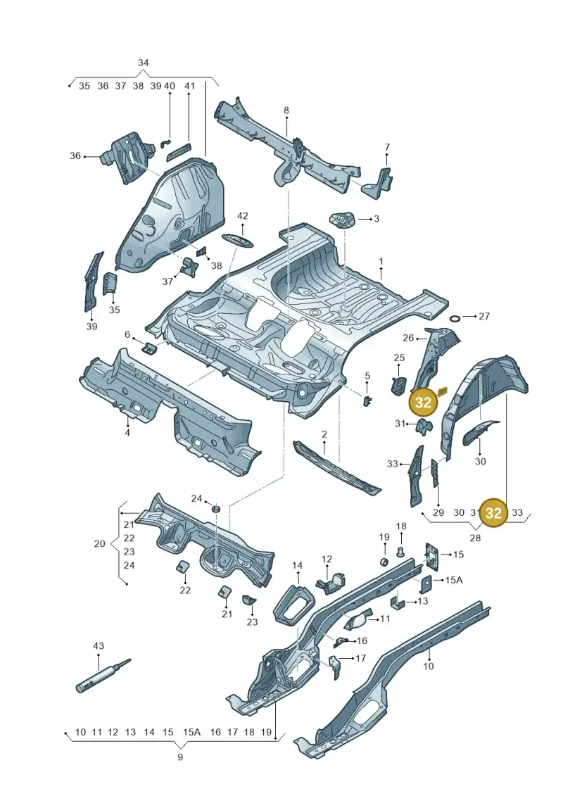 1J0804299 — SEAT Ateca Style (2016-) diagram 893803100, position 32