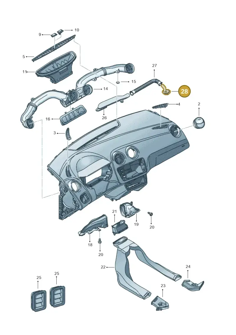 1J0816355 — SEAT Ibiza Reference (2011-2012) diagram 639819300, position 28