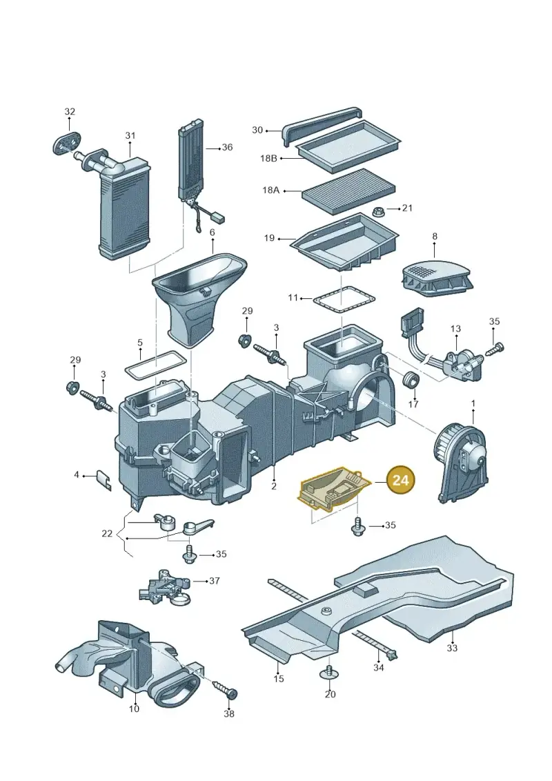 1J0819022A — SEAT AROSA (2003-2004) diagram 231819250, position 24