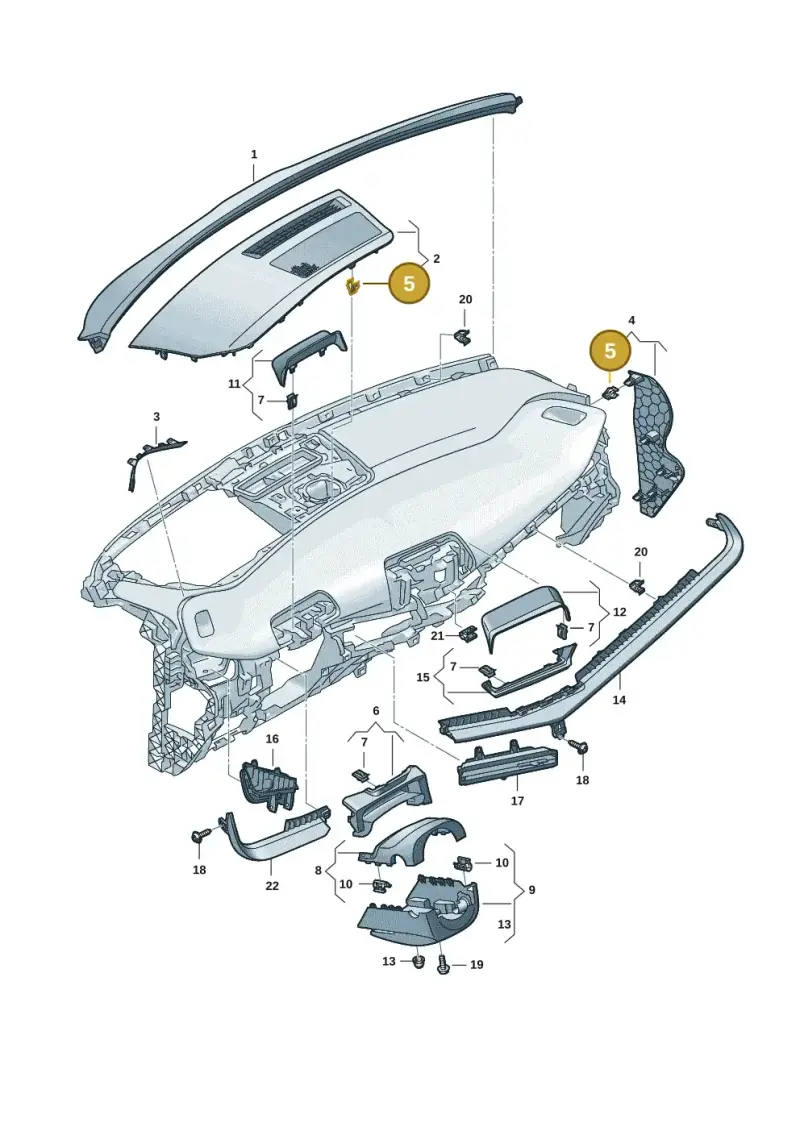 1J0858137B — SEAT Tavascan Cupra (2023-) diagram 20h857010, position 5